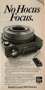1969 Vintage Print Ad No Hocus Focus Kodak Carousel 850 Projector The Easy Ones - Picture 1 of 2