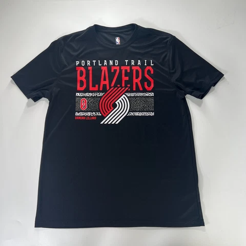 NBA T-Shirt Mens XL Black Red Damian Lillard 0 Portland Trail Blazers Graphic Cover