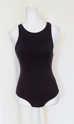 Body negro Gaze XS sin mangas con cierre de botones a presión para mujer Foto 1 de 4