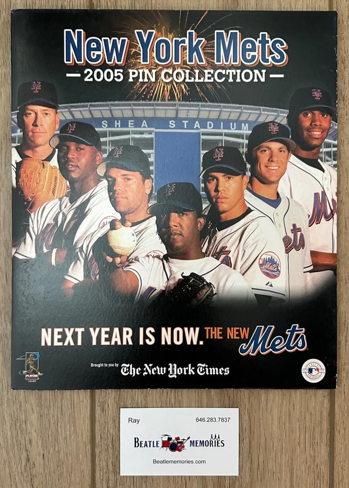 2005 New York Mets Pin Collection Folder Lot of (12) - NO PINS !!! - Image 1 of 1