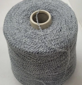 Wool yarn knitting | grey and white virgin wool mix hand knitting yarn 600gr | sw152/2 - Picture 1 of 7