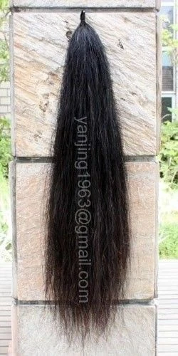Brand New Natural Black single Thickness Horse Tail Extension 28-30" 3/8Lb aB2H - Image 1 of 1