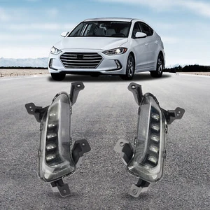 LH+RH For 2017-2018 Hyundai Elantra LED Fog Lights Front Bumper Fog Lamps Pair - Foto 1 di 16