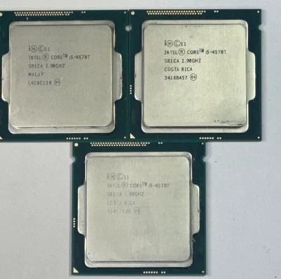 (3) Intel Core SR1CA i5-4570T 2.90GHz FCLGA1150 2 Core 4MB 5GT/s 35W Desktop CPU - Image 1 of 3