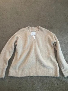 Maglione AERIE Whoa So Cozy Fuzzy scollo a V taglia S/P vestibilità ampia nuovo con etichetta - Foto 1 di 2