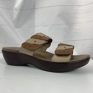 Dansko Brown Leather Wedge Sandals Size 39 / U.S. Women’s Size 8.5 - Picture 1 of 11