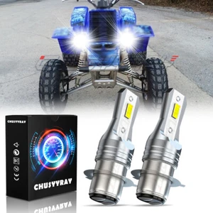 For Yamaha Banshee 350 1987-2006 - 2PCS 6000K White LED Headlights Bulbs Kit - Foto 1 di 13