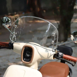 Universal Motorcycle Windshield Wind Deflector Windscreen Scooter E-bike Clear - Bild 1 von 10