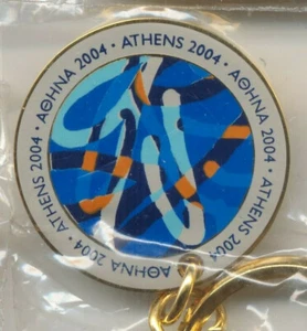 ATHENS 2004. OLYMPIC GAMES. ATHENS 2004 ROUND KEYCHAIN. MOTIF OF THE GAMES - Picture 1 of 1