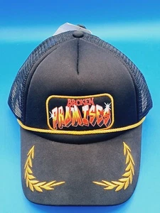 Broken Promises Truckermütze schwarz gold bestickt Blatt Netz Druckknopflasche... - Bild 1 von 6