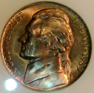 1939-D Jefferson Nickel ANACS MS-66 - Picture 1 of 5