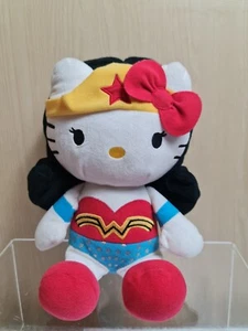 Sanrio x DC Comics Hello Kitty Cat In Wonder Woman Suit Soft Plush Toy 10” - Picture 1 of 7