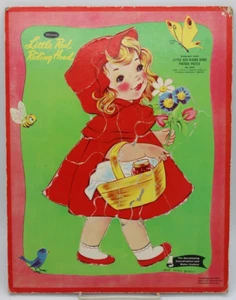 Vintage 1960 Little Red Riding Hood Frame Tray Puzzle Whitman  Anne Scheu Berry  - Picture 1 of 13