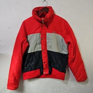 Vintage Descente Ski Jacket Red Gray Blue Athletic 90s 2000s M - Picture 1 of 12