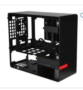 NEW IN WIN 901 Black Aluminum/tempered glass Mini-ITX tower ~ Computer Case - Picture 1 of 10