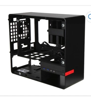 NEW IN WIN 901 Black Aluminum/tempered glass Mini-ITX tower ~ Computer Case - Image 1 of 4