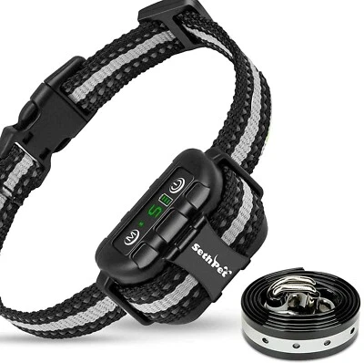 BARK COLLAR by Seth Pet for Medium & Large Dogs - Beep Vibrate Shock Training