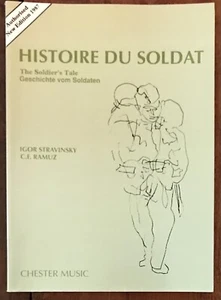STRAVINSKY "HISTOIRE DU SOLDAT" ORCH SCORE ENG/GER/FR TEXT CHESTER PB VG+ - Foto 1 di 1