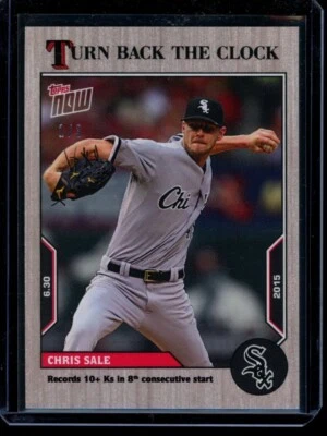 2022 Topps Now Turn Back the Clock #92 Chris Sale White Ash Card #d 1/3 - Image 1 of 2