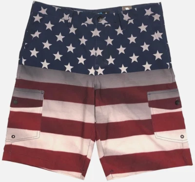 $44 Nuevo con Etiquetas Tony Hawk Board Shorts Para Hombres Talla 36 Bandera Americana Patinador Callejero Para Nadar Foto 1 de 4