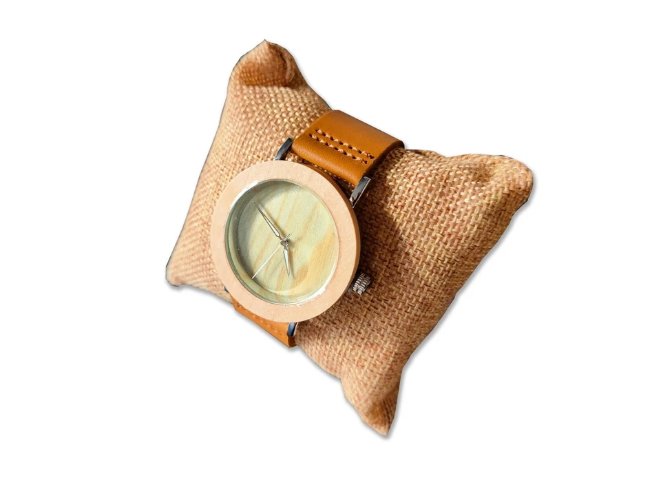 Personalised wedding birthday gift laser engraved lady wooden watch - Image 1 of 1