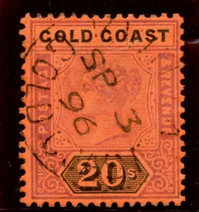 Gold Coast 1894 QV 20s dull mauve & black/red very fine used. SG 25. Sc 25. - Picture 1 of 1
