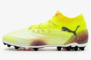 PUMA Men Future 8 Ultimate MG Cleats Yellow Soccer Football Boot Spike 10835903 - Picture 1 of 12