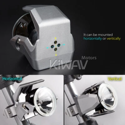 Faro antiniebla redondo halógeno 3" H3 12V 55W ECE escudo plateado xPAR se adapta a Moto Guzzi Foto 1 de 4