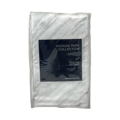 Hudson Park Marble Frame Cotton STANDARD Sham GRAY - $100 - Image 1 of 4