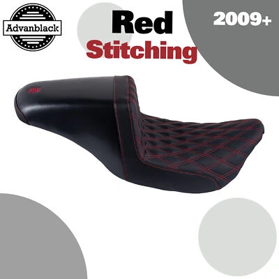 Asiento de asalto Advanblack costuras rojas para Harley Electra Road Street 2009+ Foto 1 de 4