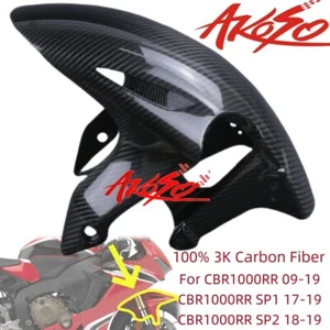 For Honda CBR1000RR 2009-2019 Carbon Fiber Front Fender Hugger Mudguard Fairing - Picture 1 of 11