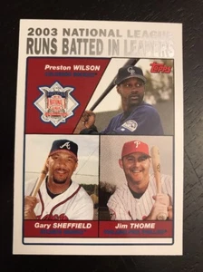 2004 Topps #346 Preston Wilson / Gary Sheffield / Jim Thome - RBI LL Look!! - Picture 1 of 1
