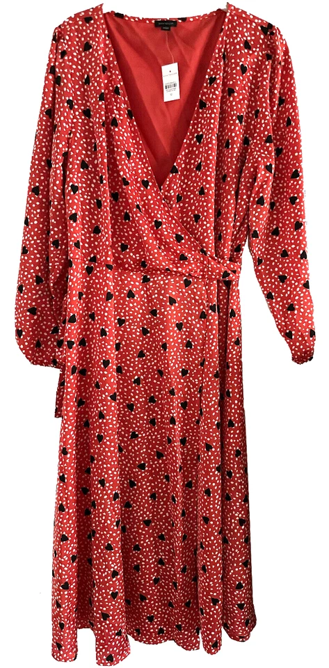 Ann Taylor Heart Wrap Dress Size 12 - with tags