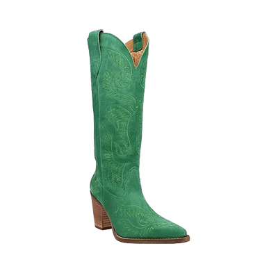Bota occidental alta verde Dingo Evita para dama DI2253-GN Foto 1 de 4