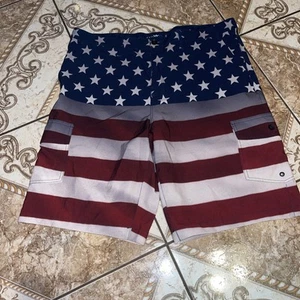 Tony Hawk Cargo/Board Shorts Men's size 40 American Flag 5 Pocket - Picture 1 of 6