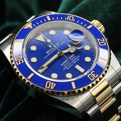 Rolex Submariner Date 2025 nuevo sin usar azul azul dos tonos oro amarillo 126613LB Foto 1 de 4
