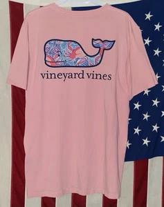Camiseta de hombre Vineyard Vines de bolsillo grande manga corta rosa ballena usada en excelente estado - Imagen 1 de 2