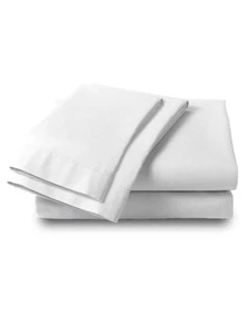 100 Baumwolle Bettwäsche für Queen Size Bett Ultra Weich 4 Stück Queen Weiß Lakenset Coo - Bild 1 von 4