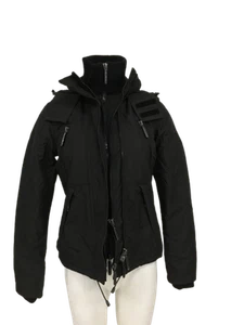SUPERDRY Ladies Black Wind Yachter Triple Zip Lightweight Jacket UK8 New Tags - Picture 1 of 16