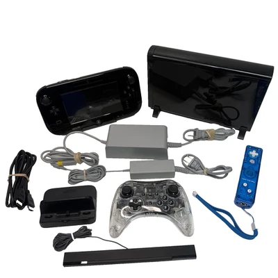 Juego de Consola Wii U 32G con GamePad, Fuentes de Alimentación, Soportes y Mandos - Probado Foto 1 de 4