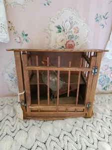 1900s Wood Pip Squeak Chicken Coop Toy W Second Nesting Chicken Germany - Picture 1 of 13
