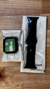 Silicone Band Strap + Case + Glass for Apple Watch 9 8 7 6 5 4 3 2 1 SE - Picture 1 of 3