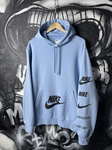 Nike Just Do It hellblauer Baumwoll-Hoodie Herren Größe L " - Bild 1 von 12