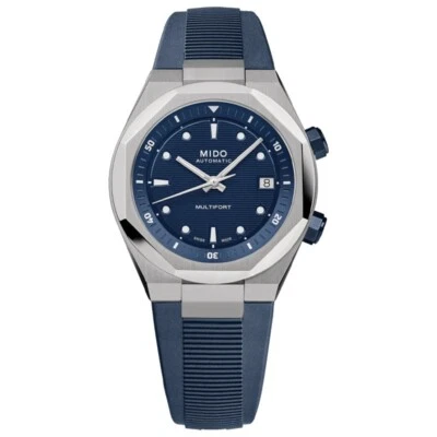 Mido Multifort 8 Two Crowns 40mm Blue Dial Men's Watch M0475071704100 Foto 1 de 3