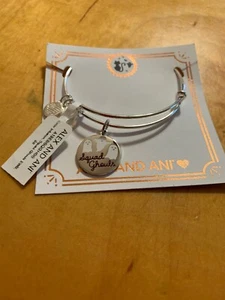 $38 Alex and Ani Color Infusion Squad Ghouls Bangle Bracelet Shiny Silver Z58 - Picture 1 of 5