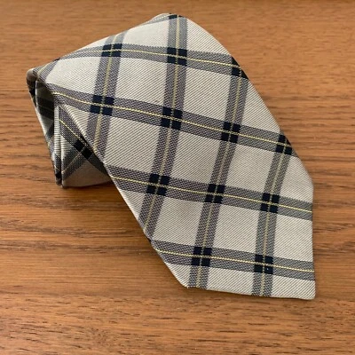 Vestido de seda SULKA feito na França gola larga TIE designer masculino xadrez clássico xadrez xadrez - Imagem 1 de 4