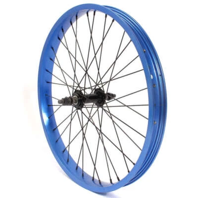 BMX Vorderrad blau 20 Zoll 36 Loch 10mm KHE eloxiert 38mm Aluminium Felge - Bild 1 von 4
