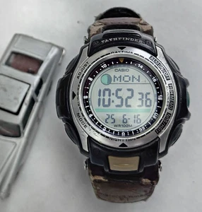 Casio Pathfinder PAS-400B 2632 Fishing Moon Phase Vibrating Alarm 44mm Watch - Picture 1 of 3