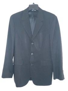 vintage 90's Thierry Mugler black three button suit jacket blazer coat sz 48 - Picture 1 of 6