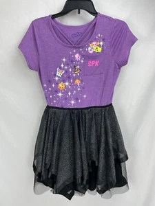Shopkins Girl Size XL 14/16 Purple Black Tulle Halloween dress Short Sleeve - Picture 1 of 5